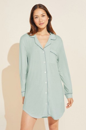 Πιζάμες Eberjey Gisele TENCEL Modal Sleepshirt γυναικεια πρασινο | LCW6513NL