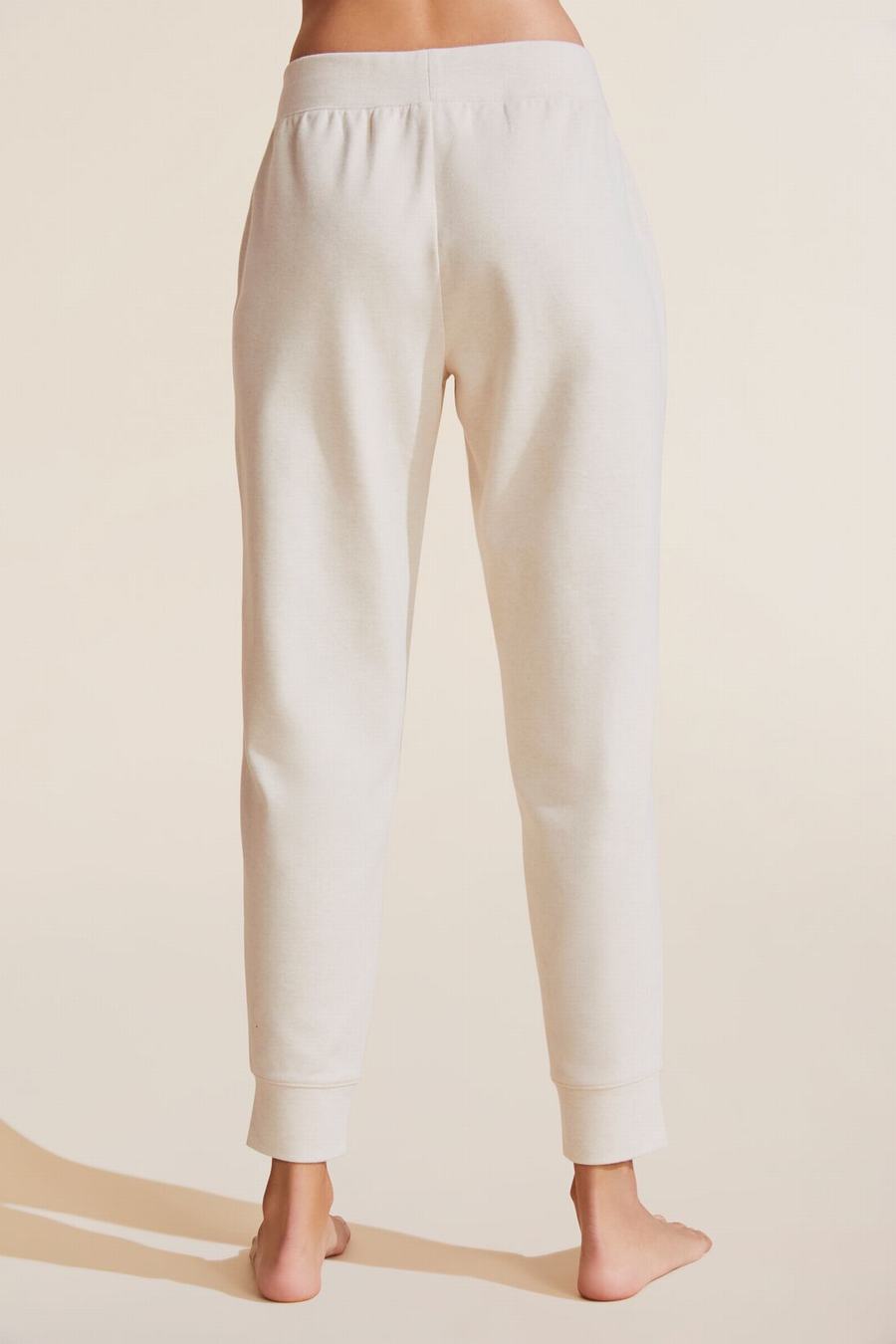 Παντελονι Φορμα Eberjey Luxe Sweats Jogger γυναικεια ασπρα | WNW9066PQ