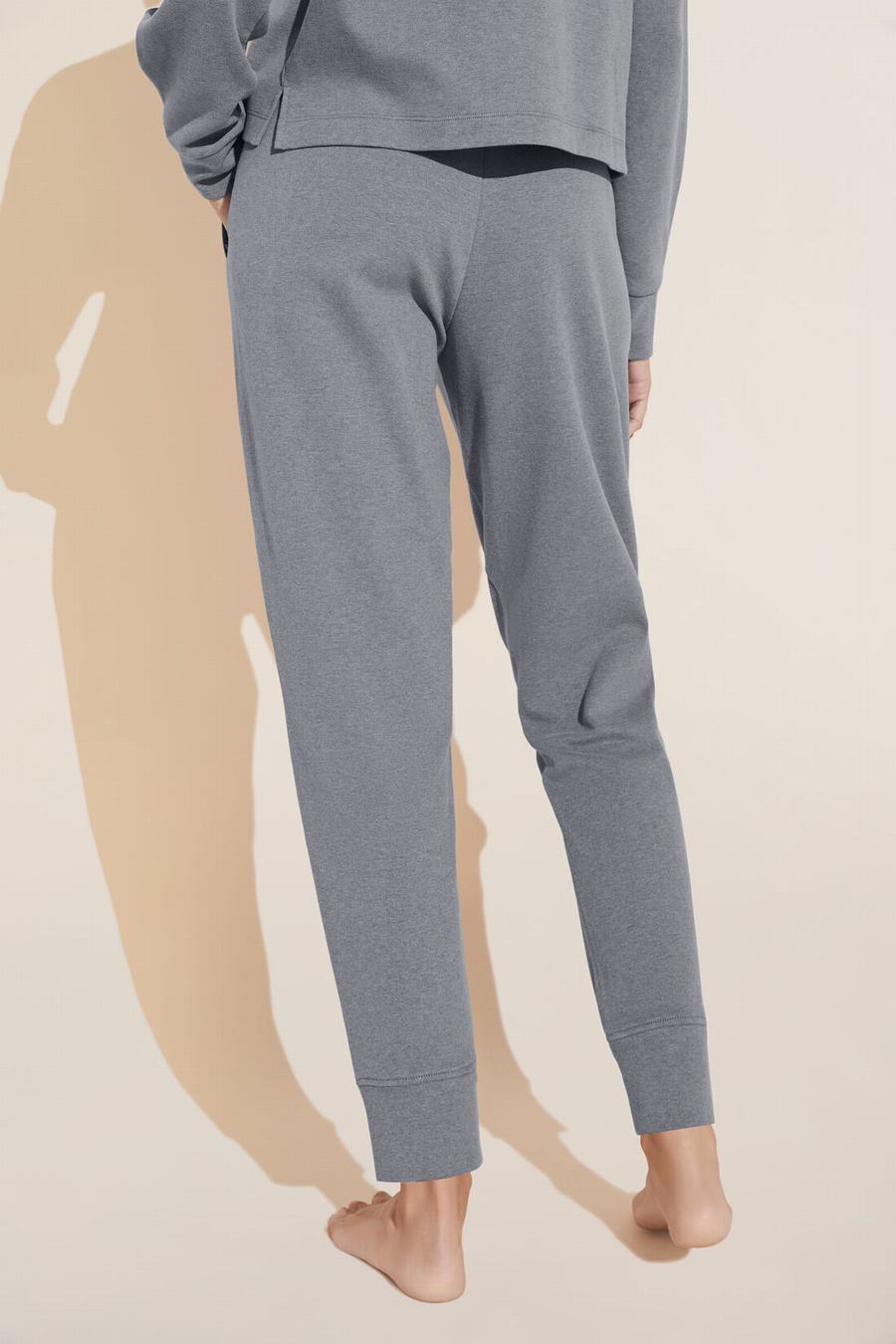 Παντελονι Φορμα Eberjey Luxe Sweats Jogger γυναικεια σκούρο γκρι | ODJ856IX